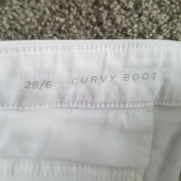 Ann Taylor Loft white curvy boot mid-rise pants - Picture 8 of 8